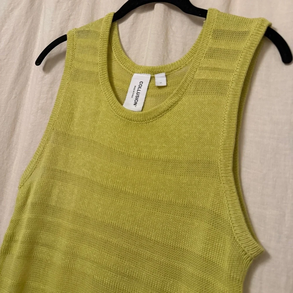 Collusion Semi-Sheer Knit Tank - Picture 3 of 6